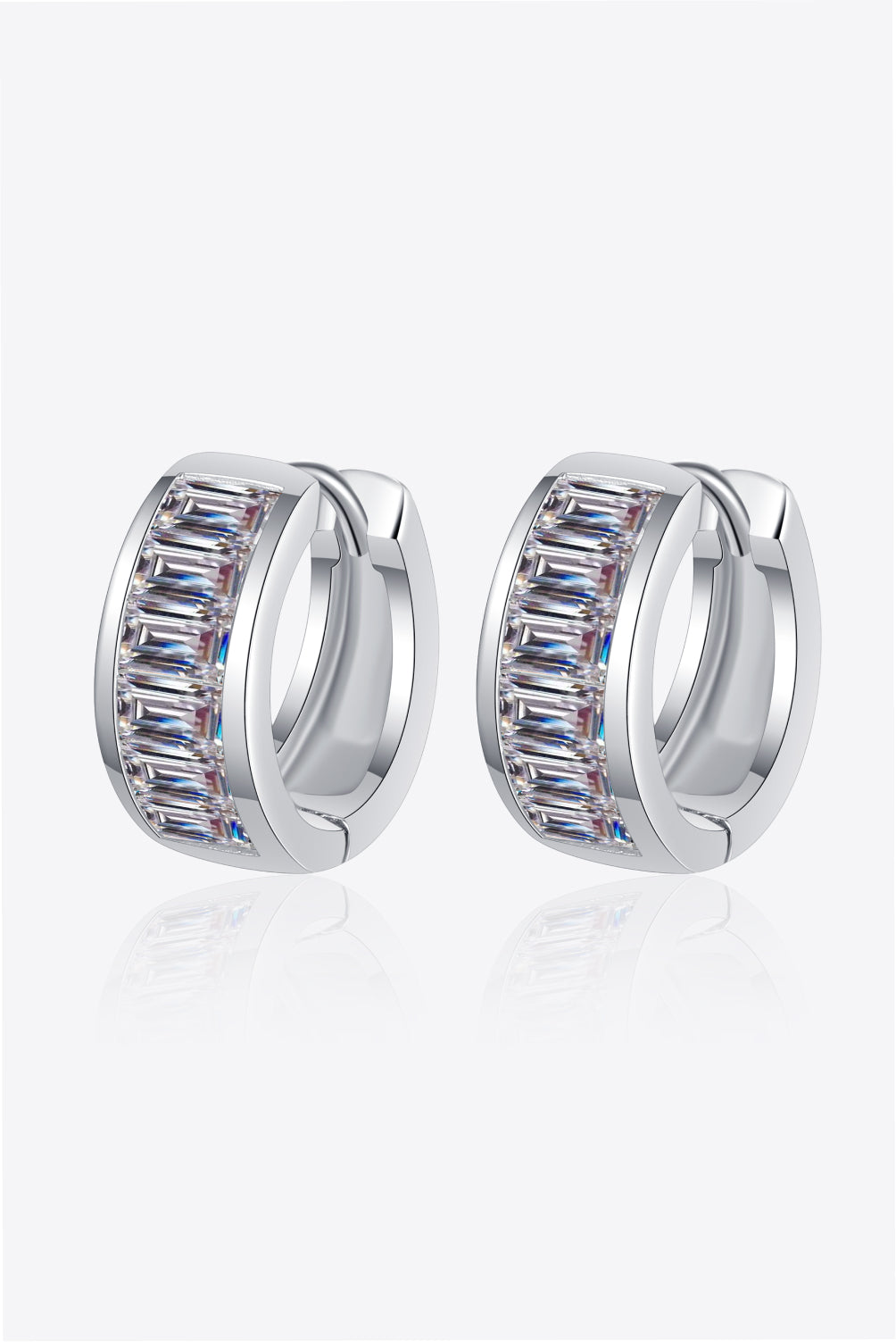 1.8 Carat Moissanite 925 Sterling Silver Huggie Earrings - Premium from Momma Done Gone Crafty- Just $209.99! Shop now at Momma Done Gone Crafty