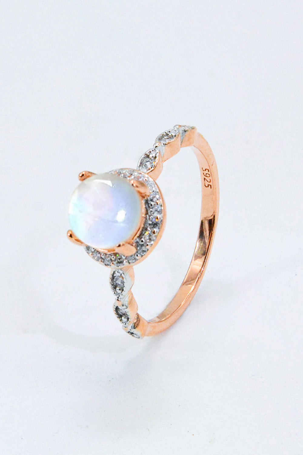 Round Moonstone Ring - Premium from Momma Done Gone Crafty- Just $42.99! Shop now at Momma Done Gone Crafty