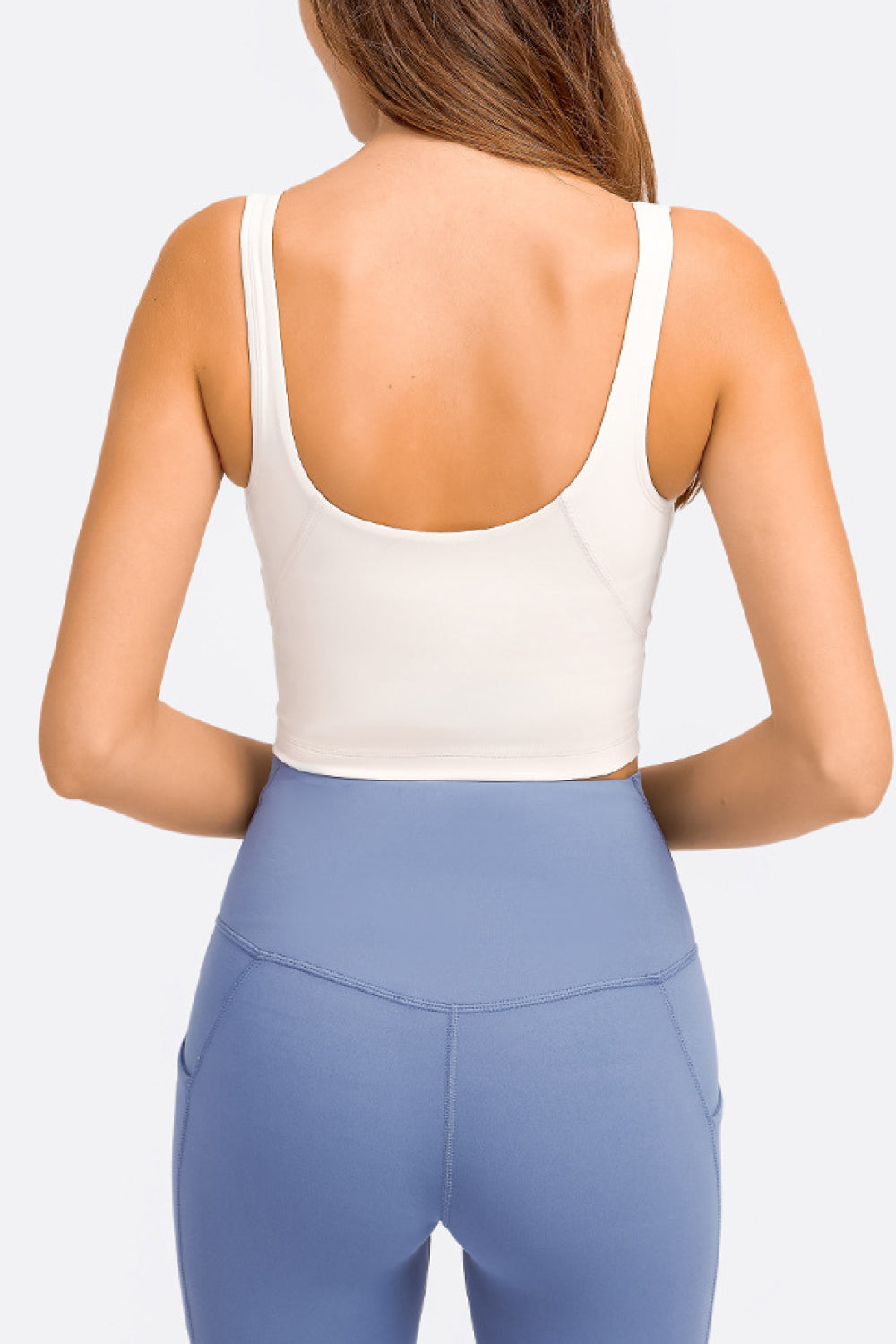 Deep V-Neck Crop Sports Bra - Premium from Momma Done Gone Crafty- Just $29.99! Shop now at Momma Done Gone Crafty