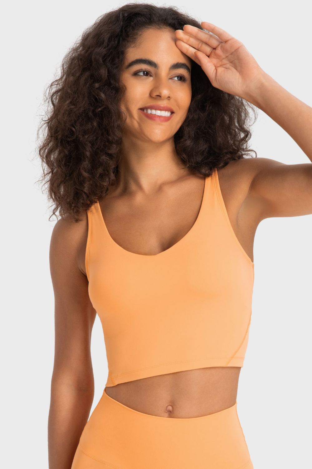 Deep V-Neck Crop Sports Bra - Premium from Momma Done Gone Crafty- Just $29.99! Shop now at Momma Done Gone Crafty