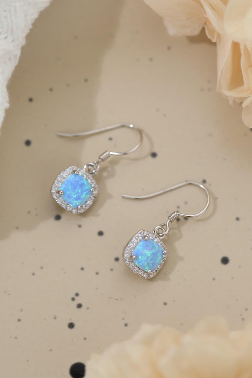 Opal Square Drop Earrings - Premium from Momma Done Gone Crafty- Just $52.99! Shop now at Momma Done Gone Crafty