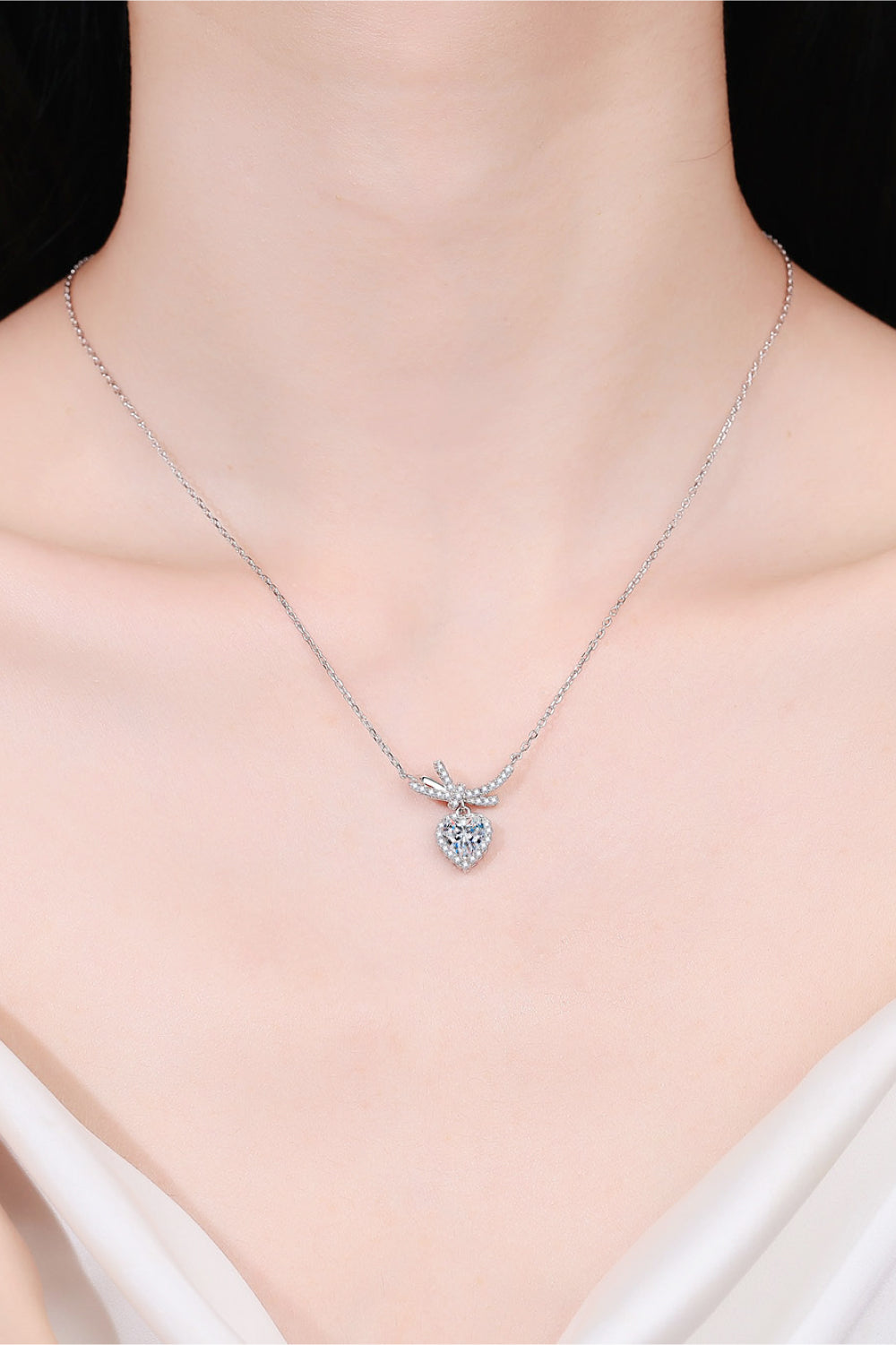 1 Carat Moissanite Heart Pendant Necklace - Premium from Momma Done Gone Crafty- Just $92.99! Shop now at Momma Done Gone Crafty