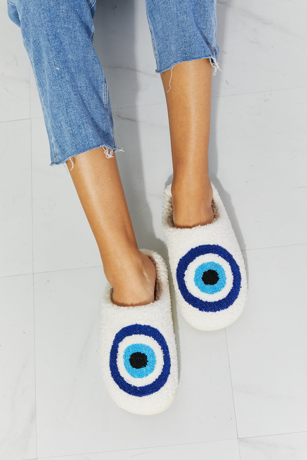 MMShoes Eye Plush Slipper - Premium from Momma Done Gone Crafty- Just $26.99! Shop now at Momma Done Gone Crafty