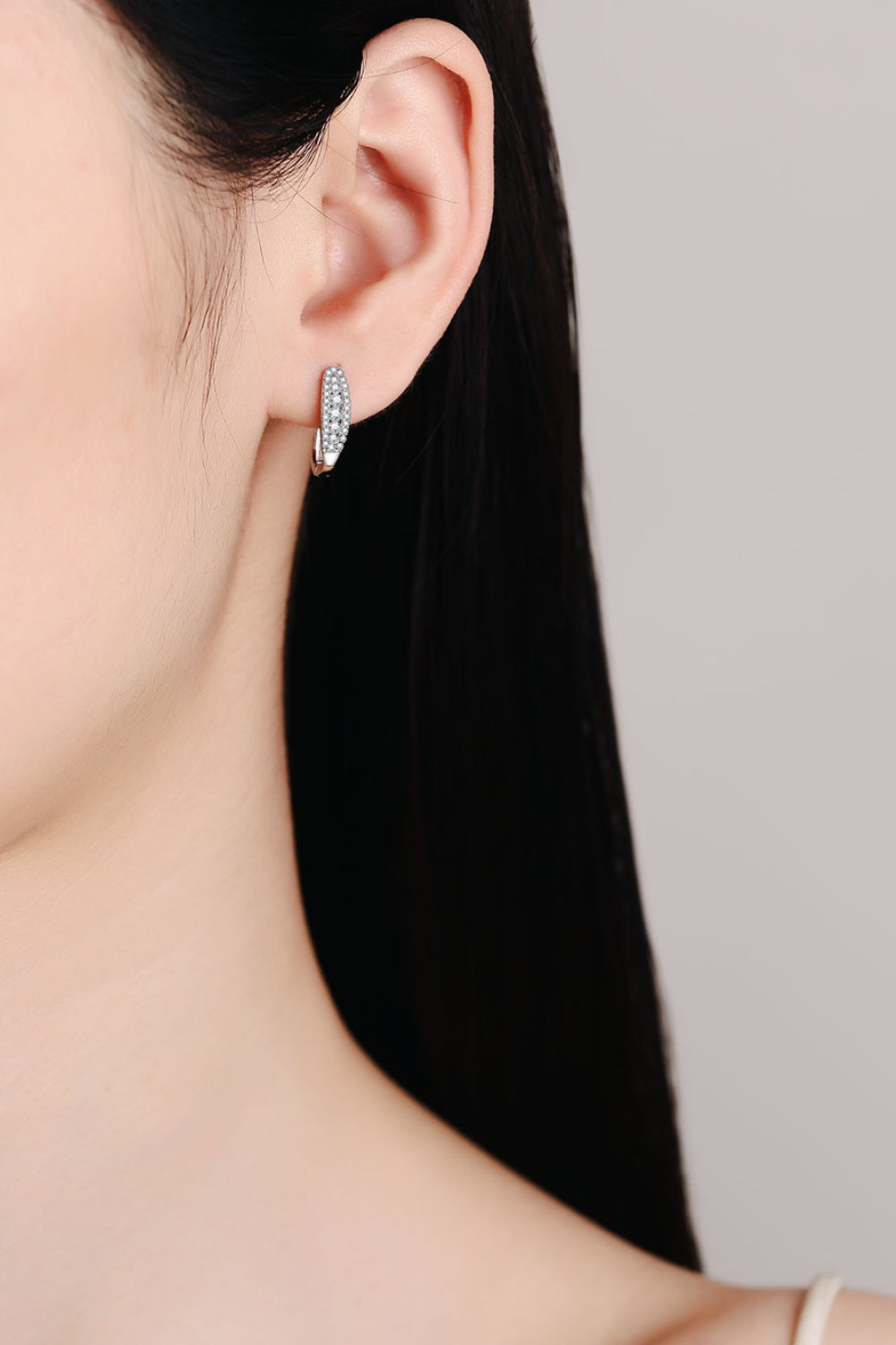 Moissanite Rhodium-Plated Earrings - Premium from Momma Done Gone Crafty- Just $63.99! Shop now at Momma Done Gone Crafty