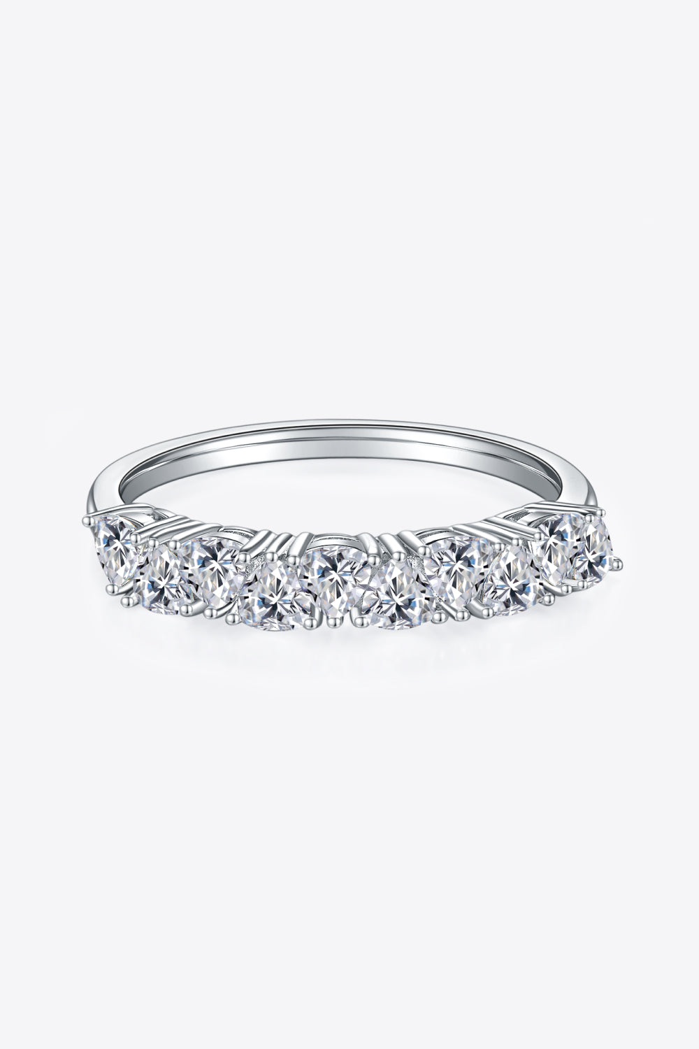 1 Carat Moissanite 925 Sterling Silver Half-Eternity Ring - Premium from Momma Done Gone Crafty- Just $109.99! Shop now at Momma Done Gone Crafty