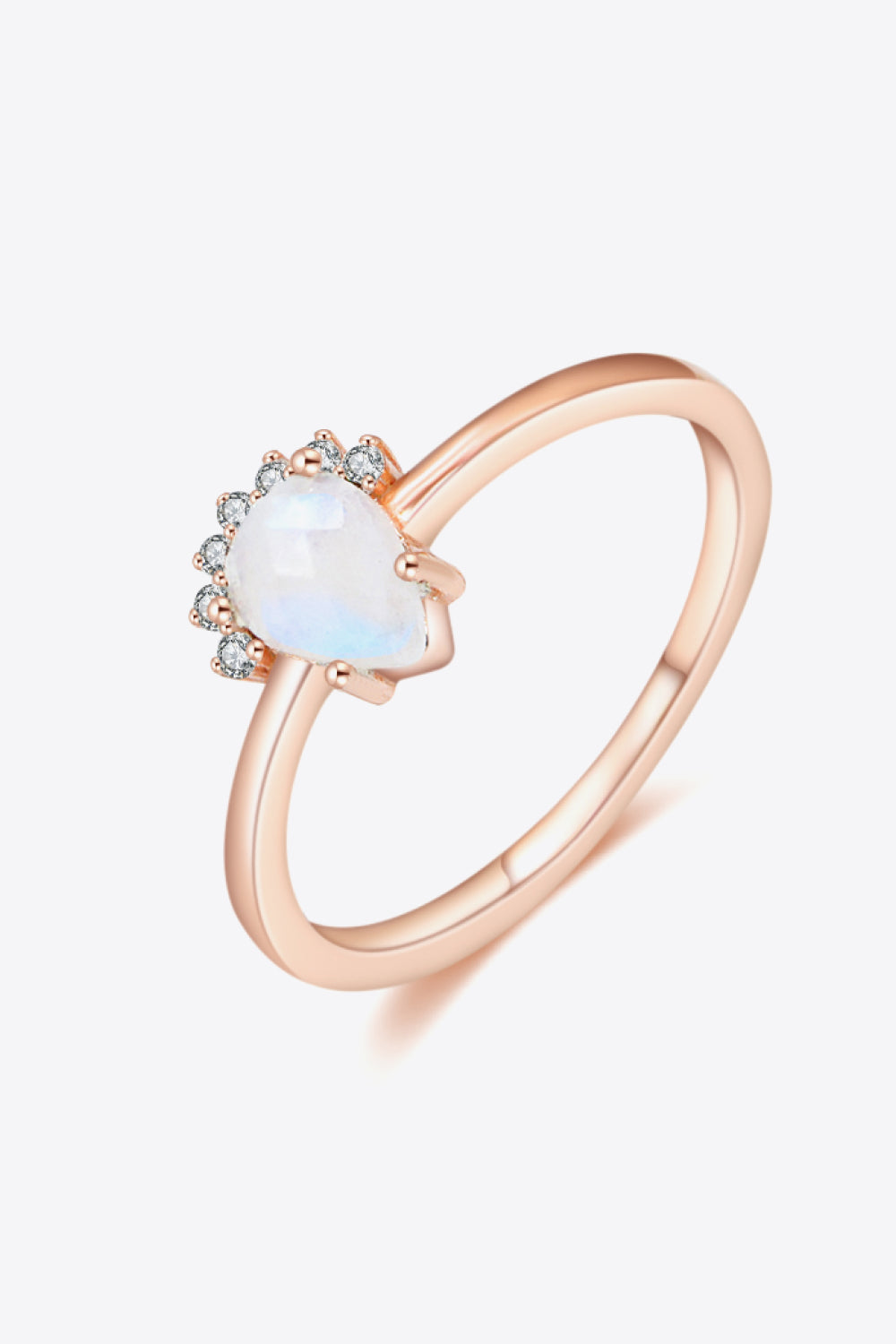18K Rose Gold-Plated Pear Shape Natural Moonstone Ring - Premium from Momma Done Gone Crafty- Just $41.99! Shop now at Momma Done Gone Crafty
