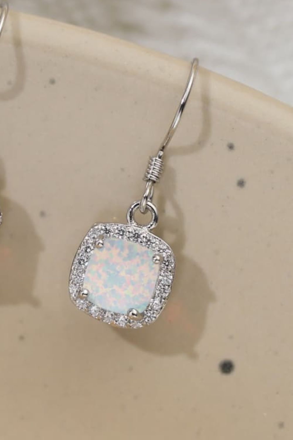 Opal Square Drop Earrings - Premium from Momma Done Gone Crafty- Just $52.99! Shop now at Momma Done Gone Crafty
