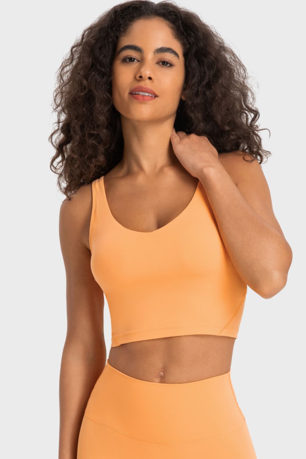 Deep V-Neck Crop Sports Bra - Premium from Momma Done Gone Crafty- Just $25.99! Shop now at Momma Done Gone Crafty