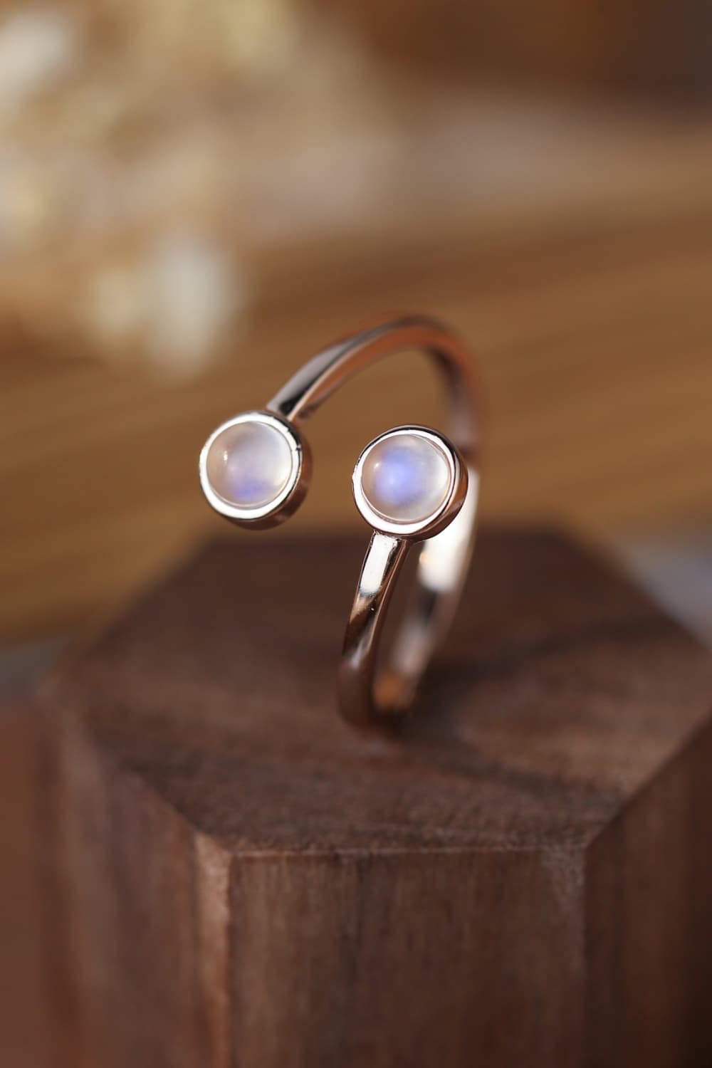 High Quality Natural Moonstone 925 Sterling Silver Toi Et Moi Ring - Premium from Momma Done Gone Crafty- Just $45.99! Shop now at Momma Done Gone Crafty