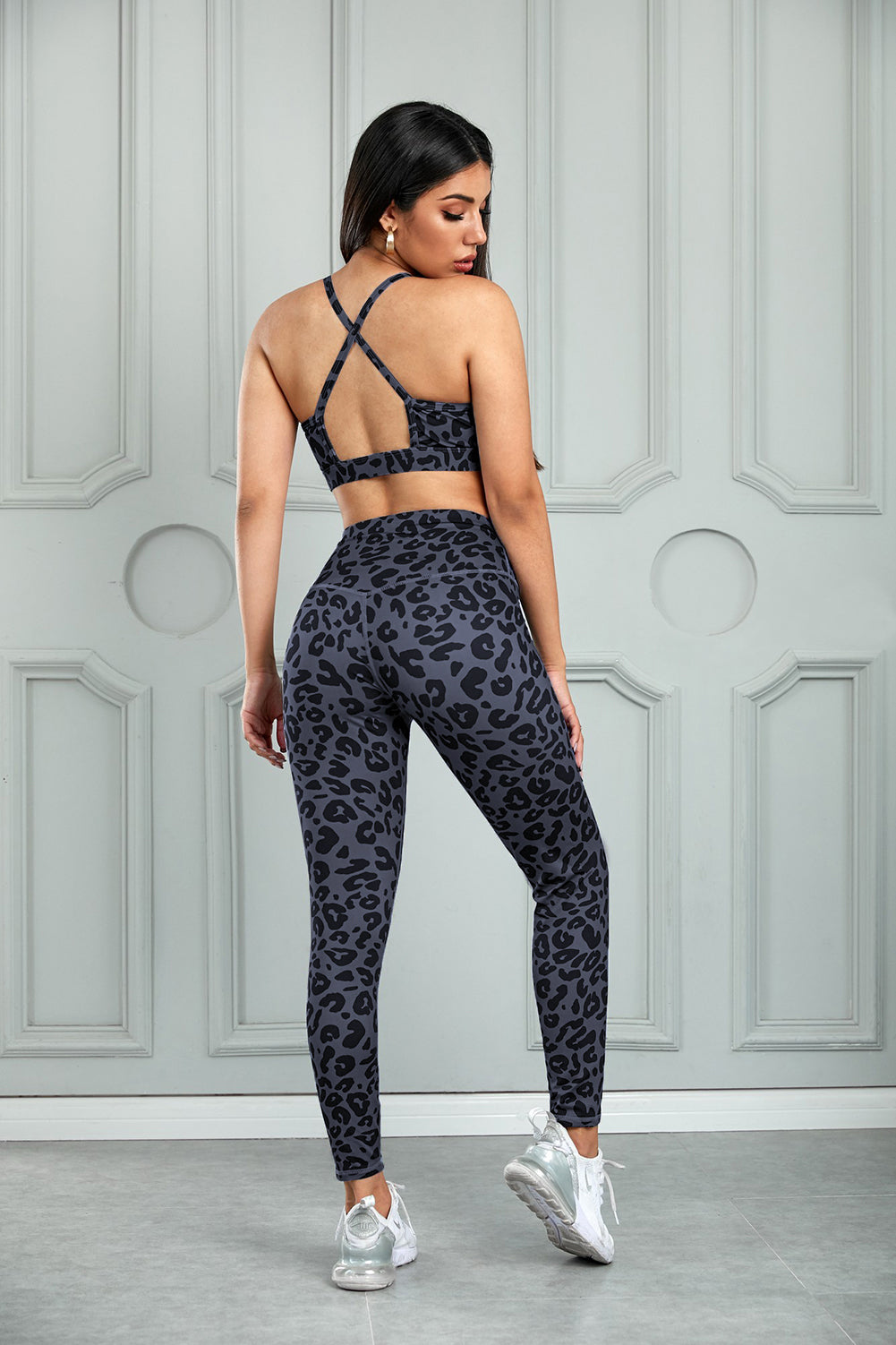 Leopard Cutout Sports Bra and Leggings Set - Premium from Momma Done Gone Crafty- Just $59.99! Shop now at Momma Done Gone Crafty