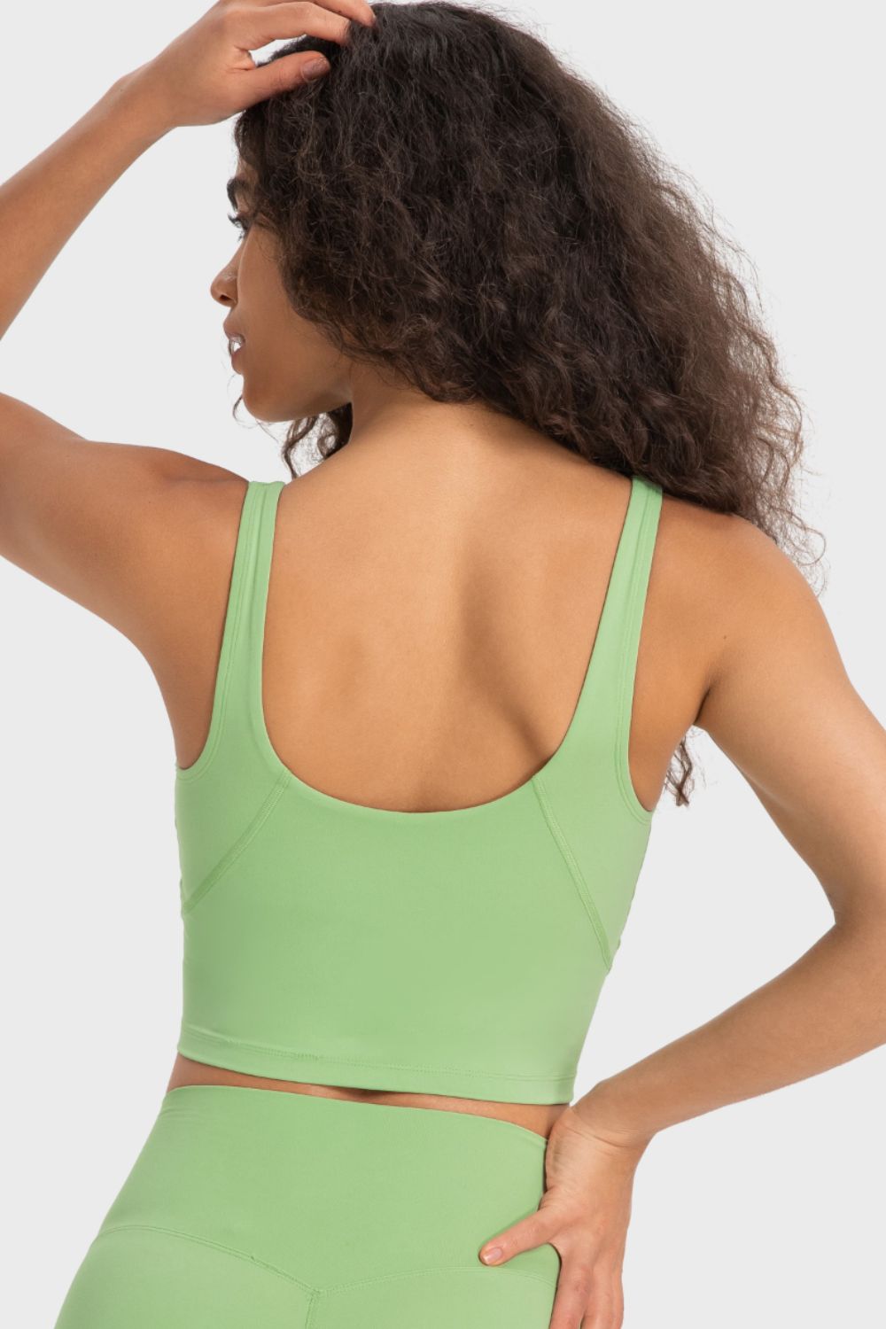 Deep V-Neck Crop Sports Bra - Premium from Momma Done Gone Crafty- Just $25.99! Shop now at Momma Done Gone Crafty