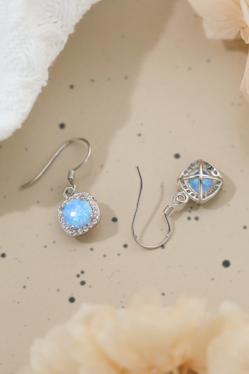 Opal Square Drop Earrings - Premium from Momma Done Gone Crafty- Just $52.99! Shop now at Momma Done Gone Crafty