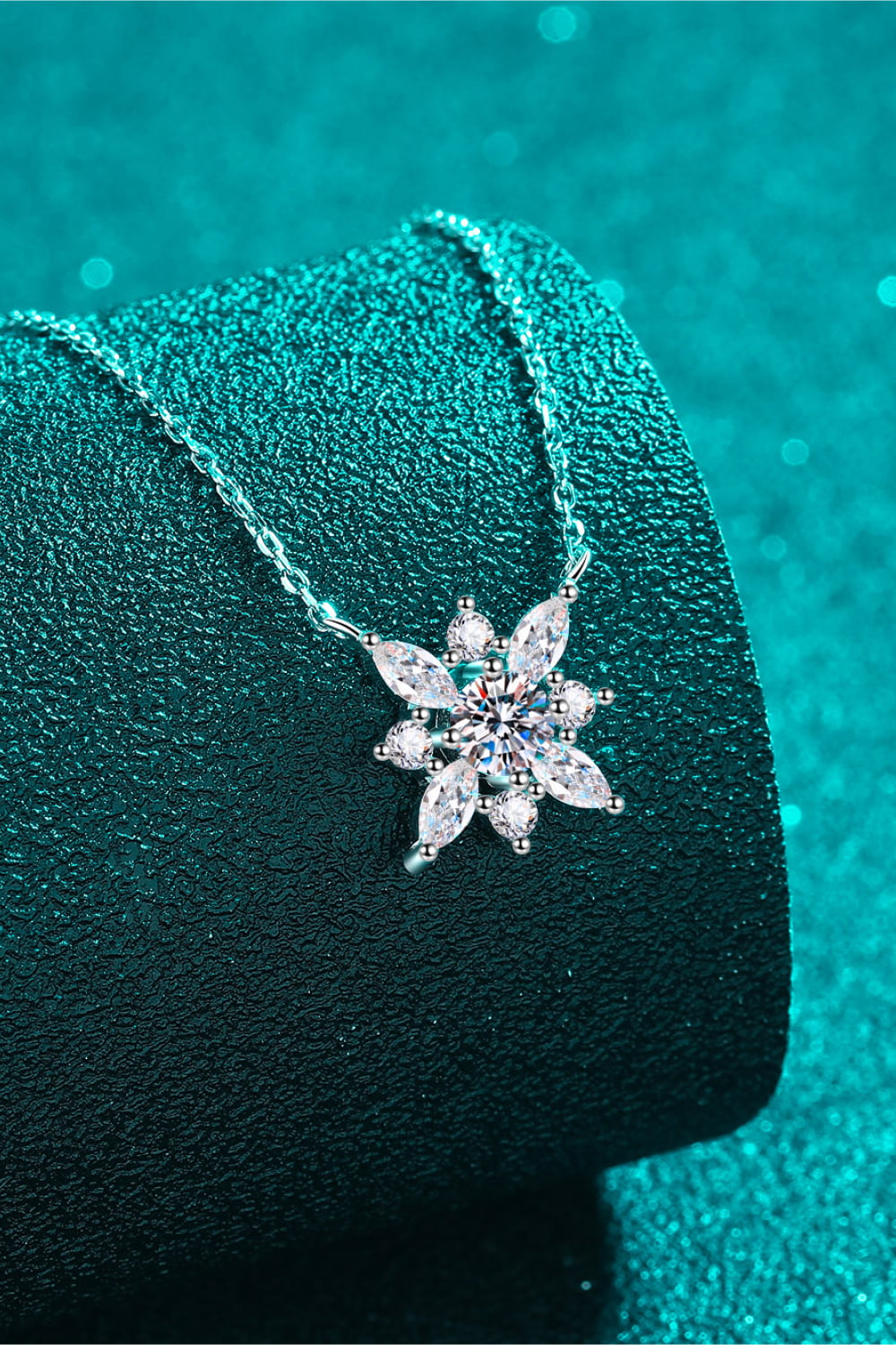 Moissanite Rhodium-Plated Necklace - Premium from Momma Done Gone Crafty- Just $66.99! Shop now at Momma Done Gone Crafty