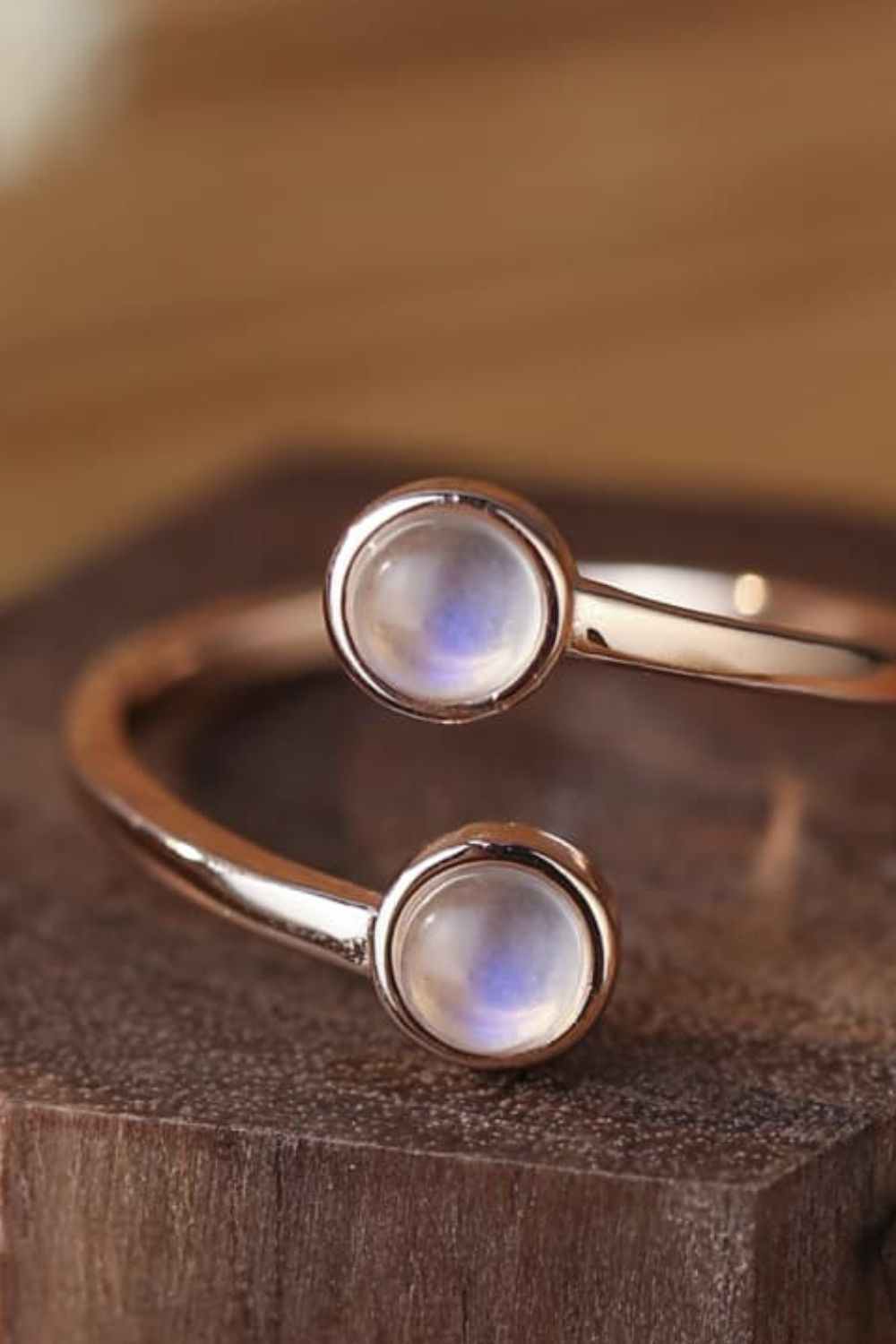 High Quality Natural Moonstone 925 Sterling Silver Toi Et Moi Ring - Premium from Momma Done Gone Crafty- Just $45.99! Shop now at Momma Done Gone Crafty