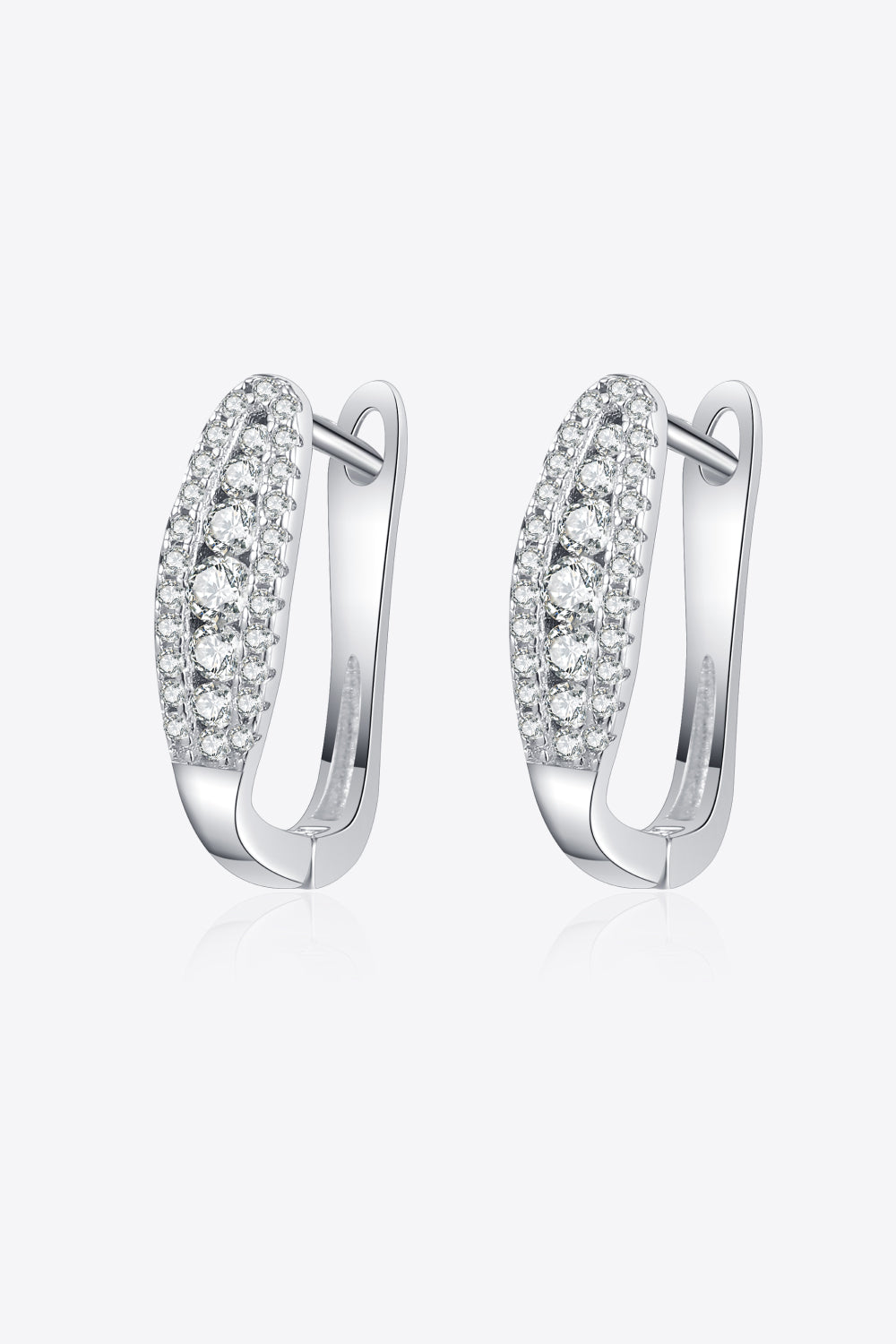 Moissanite Rhodium-Plated Earrings - Premium from Momma Done Gone Crafty- Just $63.99! Shop now at Momma Done Gone Crafty
