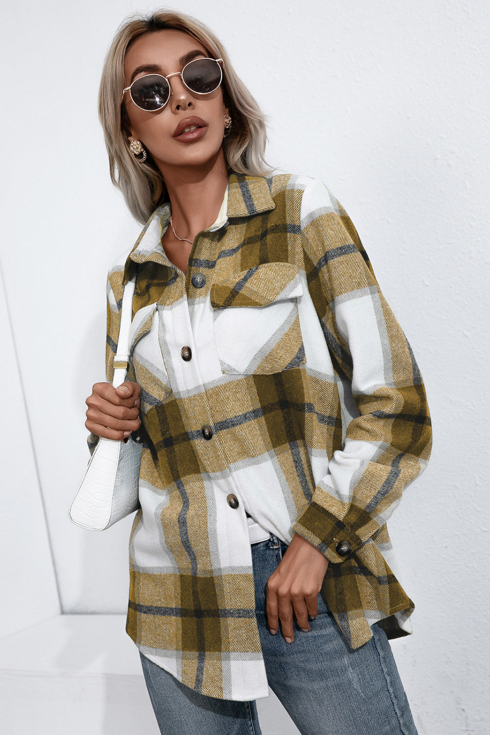 Plaid Button Up Flannel Shirt - Premium from Momma Done Gone Crafty- Just $43.99! Shop now at Momma Done Gone Crafty