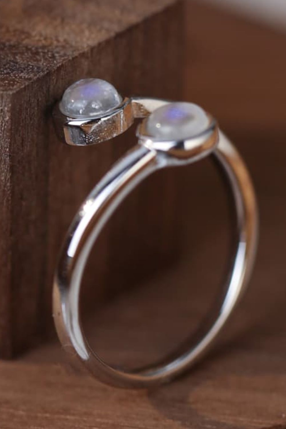High Quality Natural Moonstone 925 Sterling Silver Toi Et Moi Ring - Premium from Momma Done Gone Crafty- Just $45.99! Shop now at Momma Done Gone Crafty