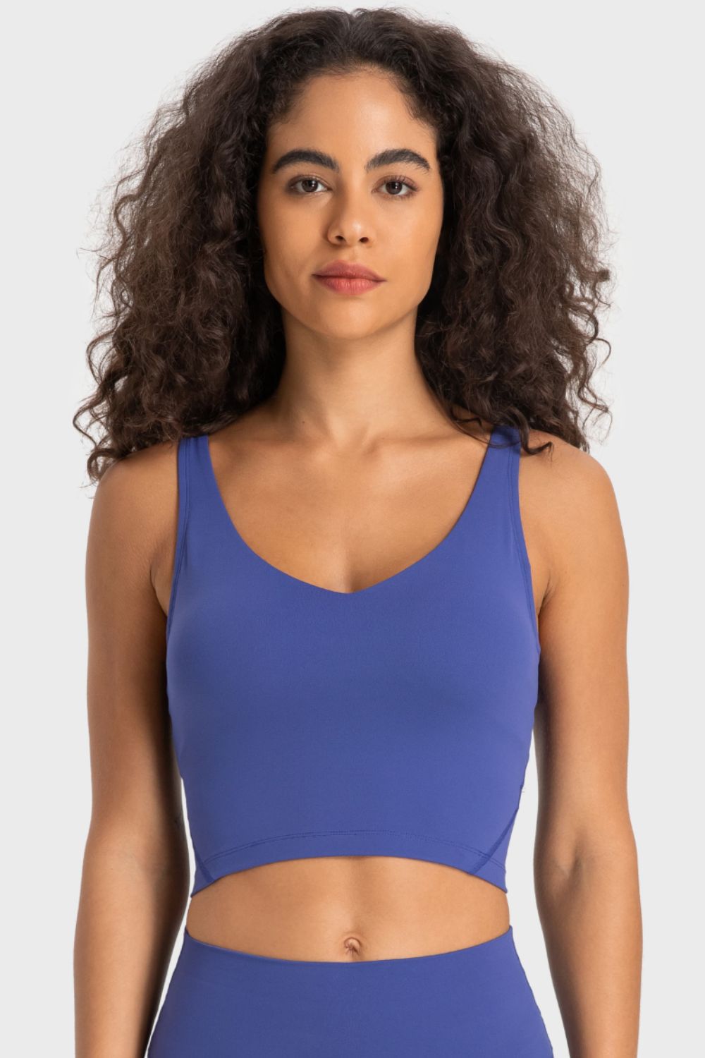 Deep V-Neck Crop Sports Bra - Premium from Momma Done Gone Crafty- Just $29.99! Shop now at Momma Done Gone Crafty