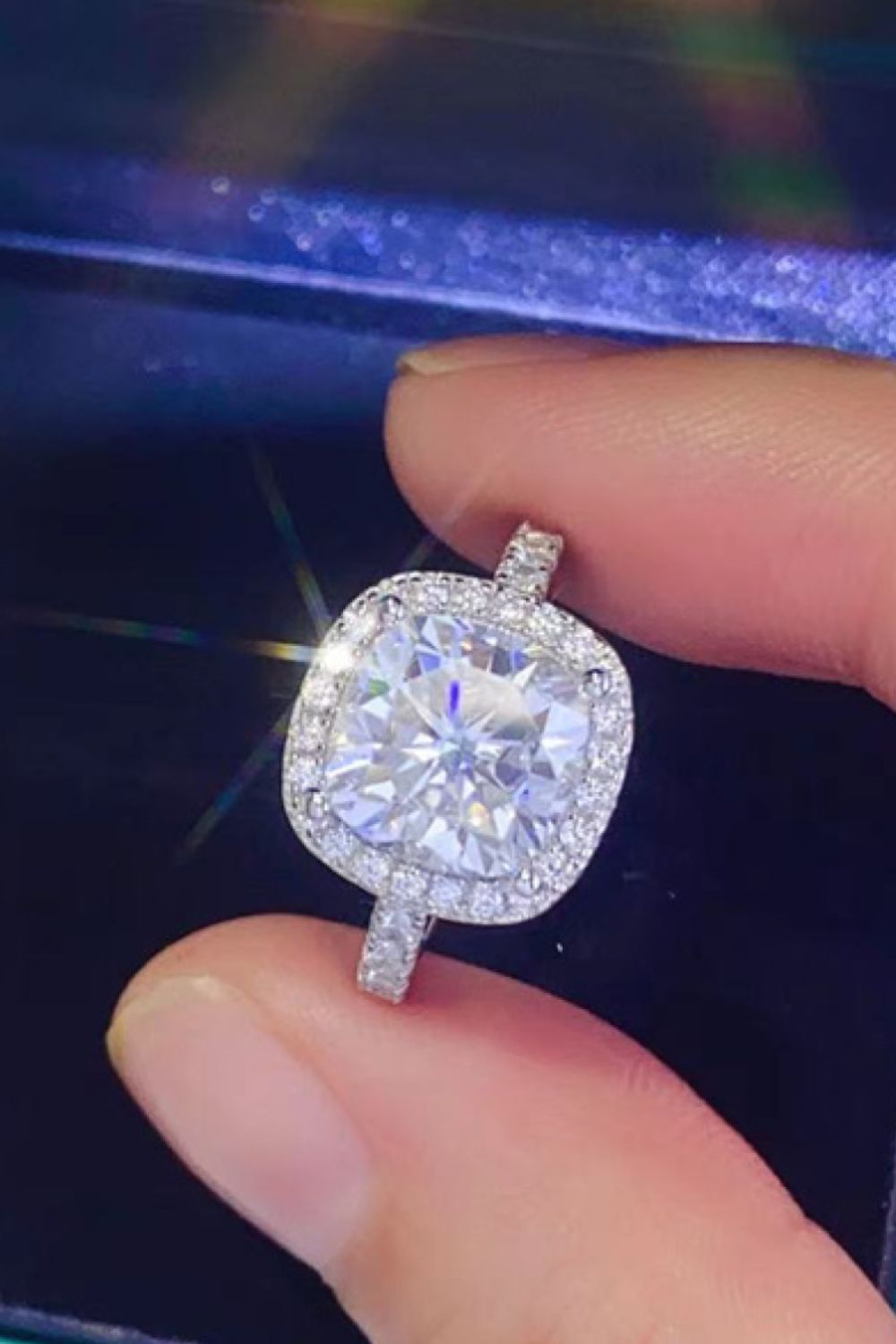 3 Carat Moissanite 925 Sterling Silver Square Ring - Premium from Momma Done Gone Crafty- Just $243.99! Shop now at Momma Done Gone Crafty