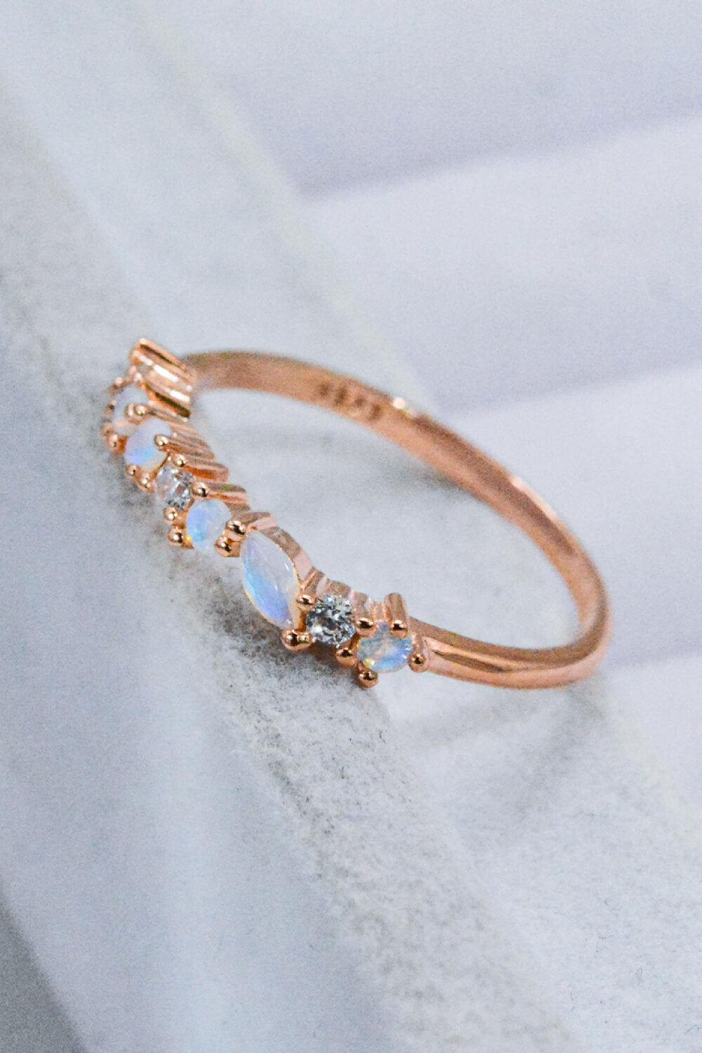 Moonstone and Zircon Decor Ring - Premium from Momma Done Gone Crafty- Just $40.99! Shop now at Momma Done Gone Crafty