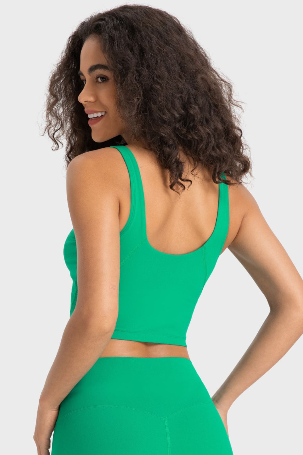Deep V-Neck Crop Sports Bra - Premium from Momma Done Gone Crafty- Just $25.99! Shop now at Momma Done Gone Crafty