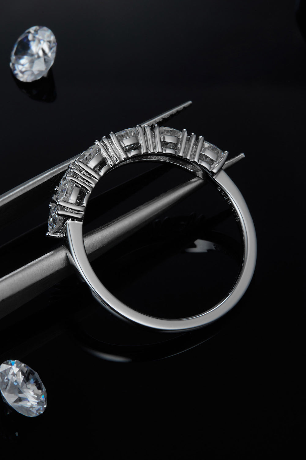 1 Carat Moissanite 925 Sterling Silver Half-Eternity Ring - Premium from Momma Done Gone Crafty- Just $109.99! Shop now at Momma Done Gone Crafty