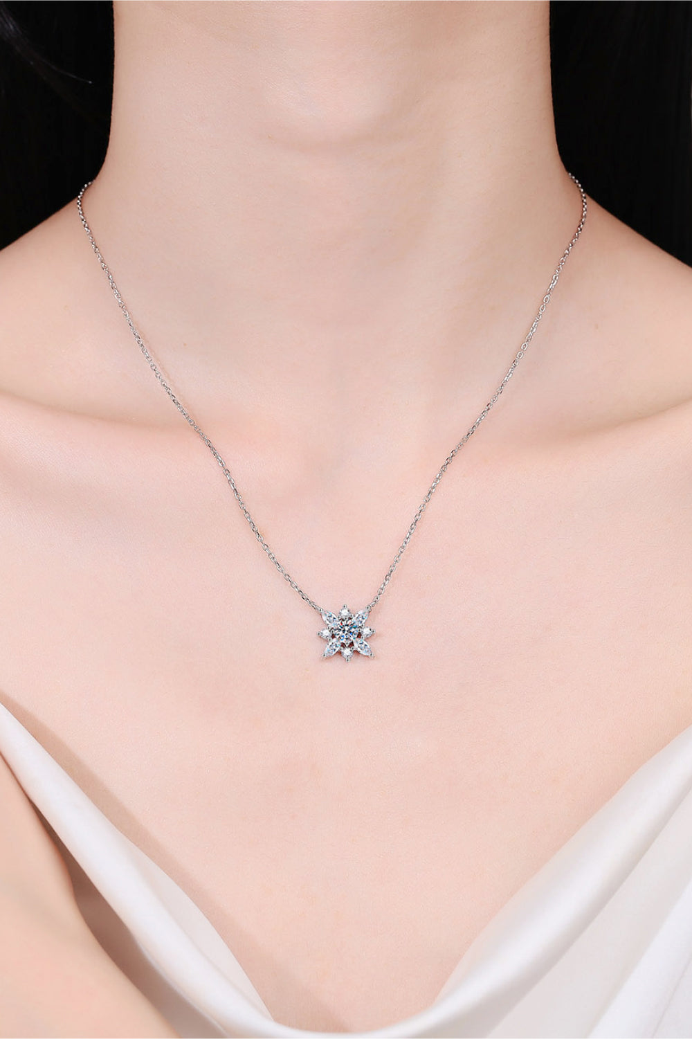 Moissanite Rhodium-Plated Necklace - Premium from Momma Done Gone Crafty- Just $66.99! Shop now at Momma Done Gone Crafty
