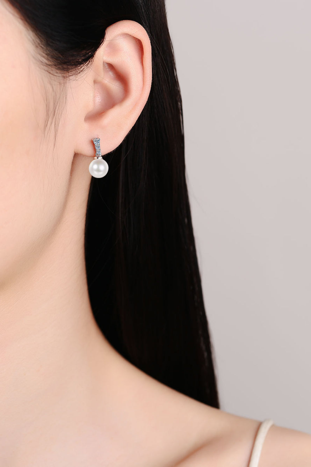 Moissanite Pearl Drop Earrings - Premium from Momma Done Gone Crafty- Just $97.99! Shop now at Momma Done Gone Crafty