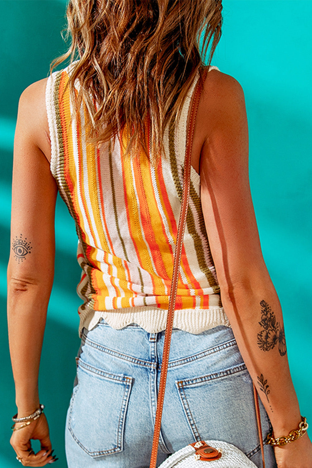 Striped Knitted Tank - Premium from Momma Done Gone Crafty- Just $38.99! Shop now at Momma Done Gone Crafty