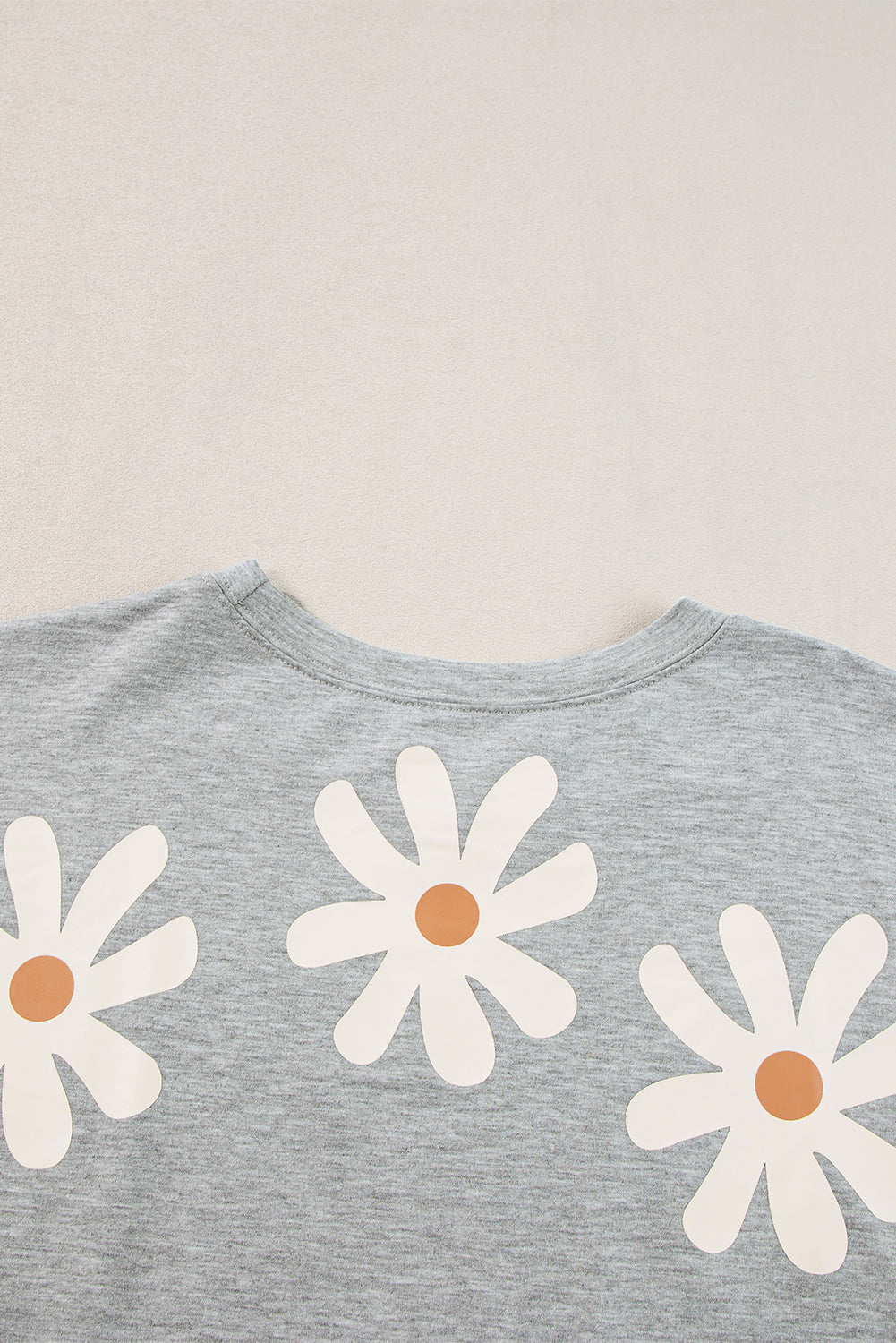 Gray Daisy Flower Printed Casual T Shirt - Premium Tops/Tops & Tees from Momma Done Gone Crafty- Just $30! Shop now at Momma Done Gone Crafty