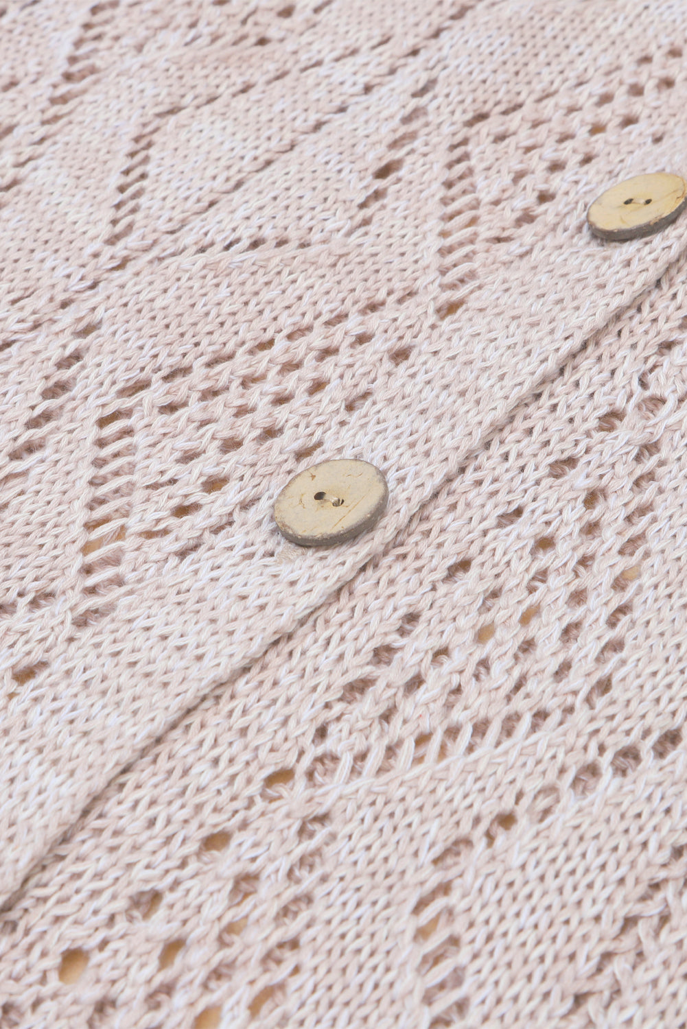 Khaki Hollow-out Openwork Knit Cardigan - Premium Tops from Momma Done Gone Crafty- Just $49.99! Shop now at Momma Done Gone Crafty