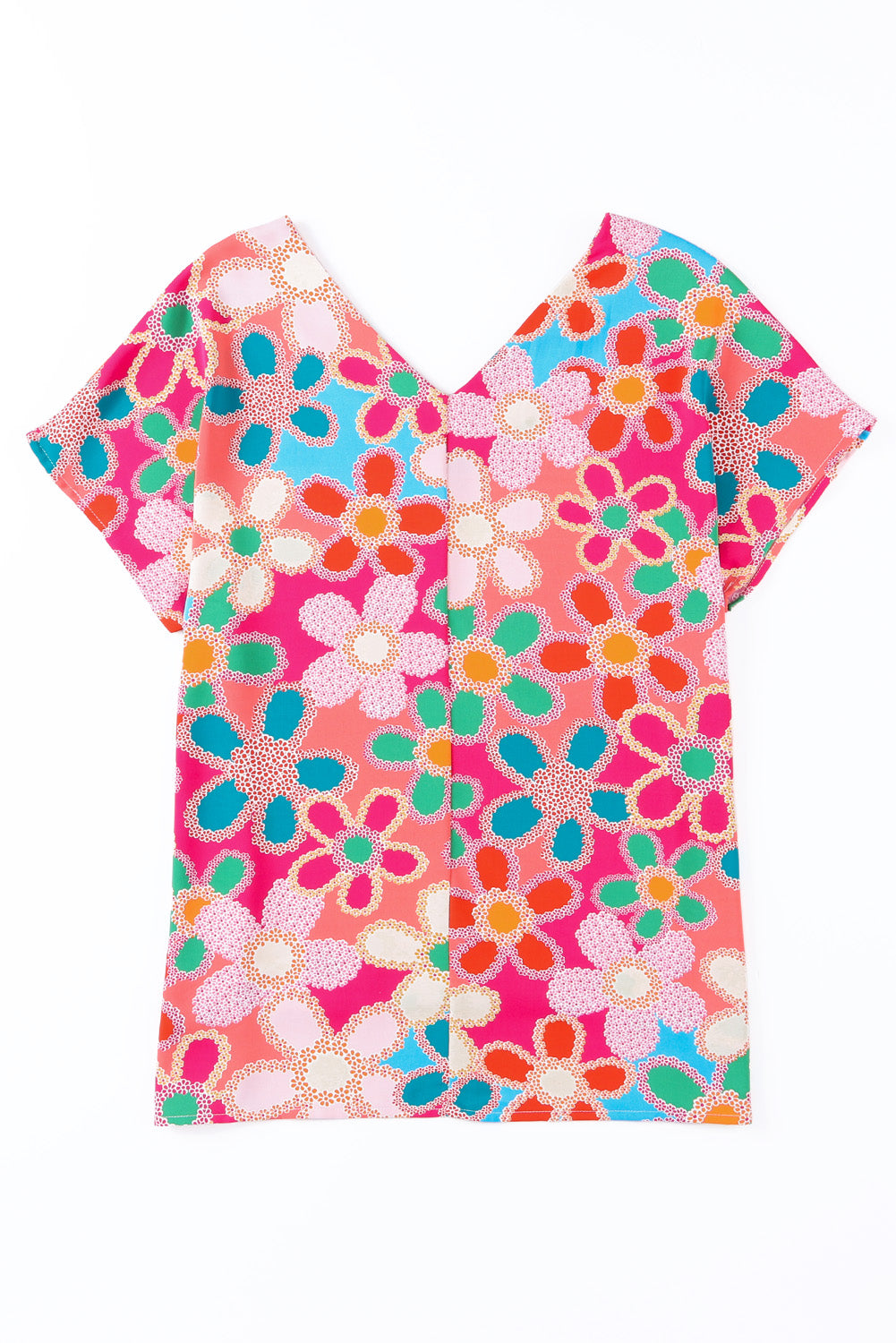 Pink Abstract Print V Neck Dolman Blouse - Premium Tops from Momma Done Gone Crafty- Just $43.20! Shop now at Momma Done Gone Crafty