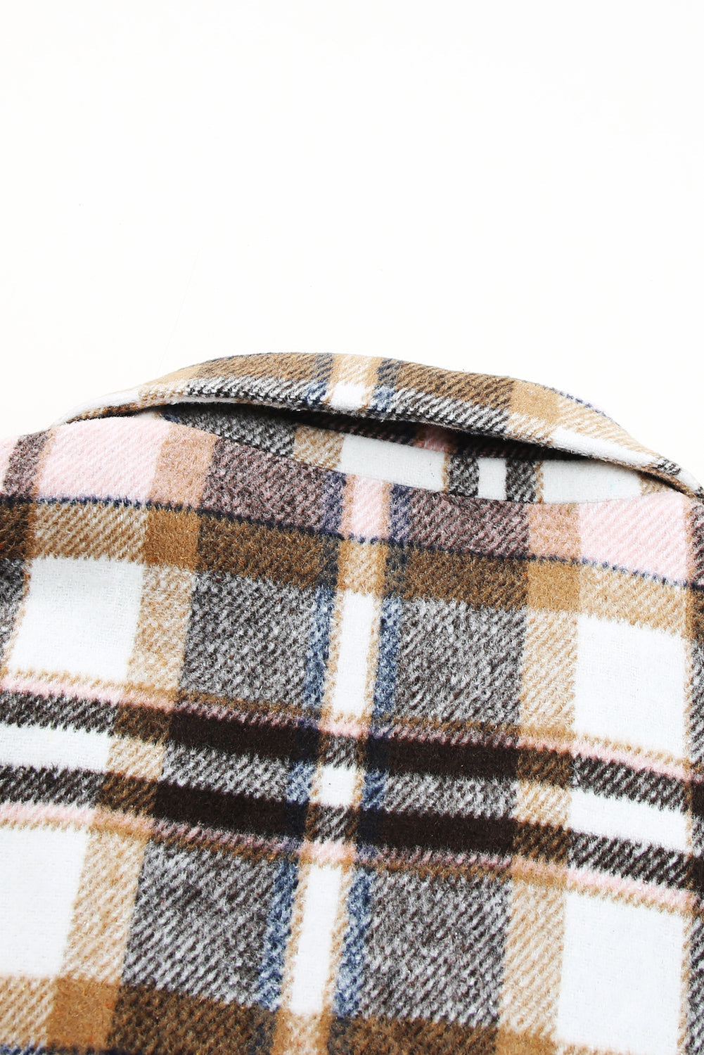 Pink Plaid Button Up Lapel Jacket - Premium Outerwear from Momma Done Gone Crafty- Just $62.99! Shop now at Momma Done Gone Crafty