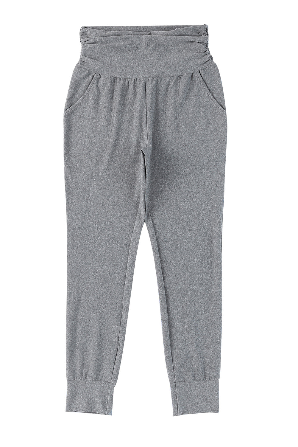 Gray High Waist Pleated Pocket Leggings - Premium Bottoms from Momma Done Gone Crafty- Just $16.00! Shop now at Momma Done Gone Crafty