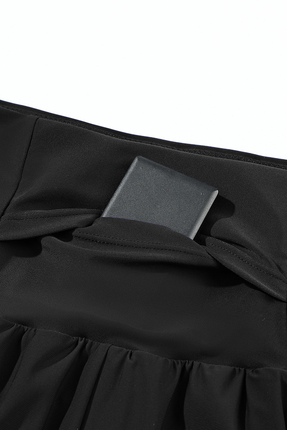 Black Pocketed Wide Waistband Swim Shorts - Premium Swimwear/Swim Bottoms from Ashes 2 Wildflowers Boutique, LLC- Just $16.50! Shop now at Ashes 2 Wildflowers Boutique, LLC