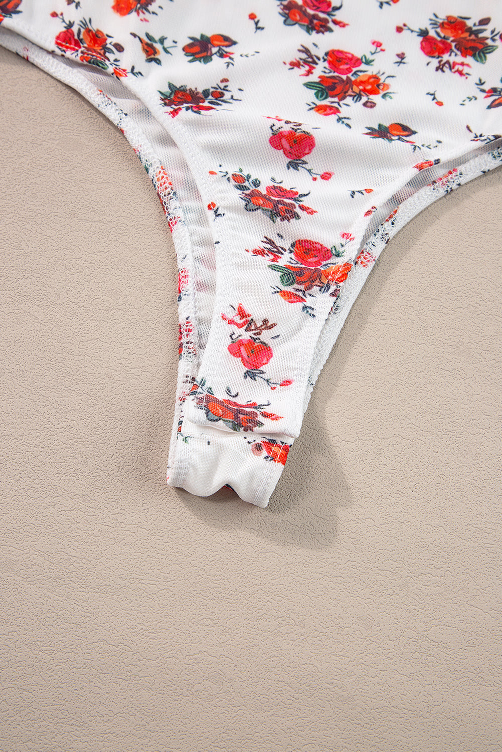 White Floral V Cut Frilled Trim Spaghetti Straps Bodysuit - Premium Tops/Bodysuits from Ashes 2 Wildflowers Boutique, LLC- Just $19.08! Shop now at Ashes 2 Wildflowers Boutique, LLC