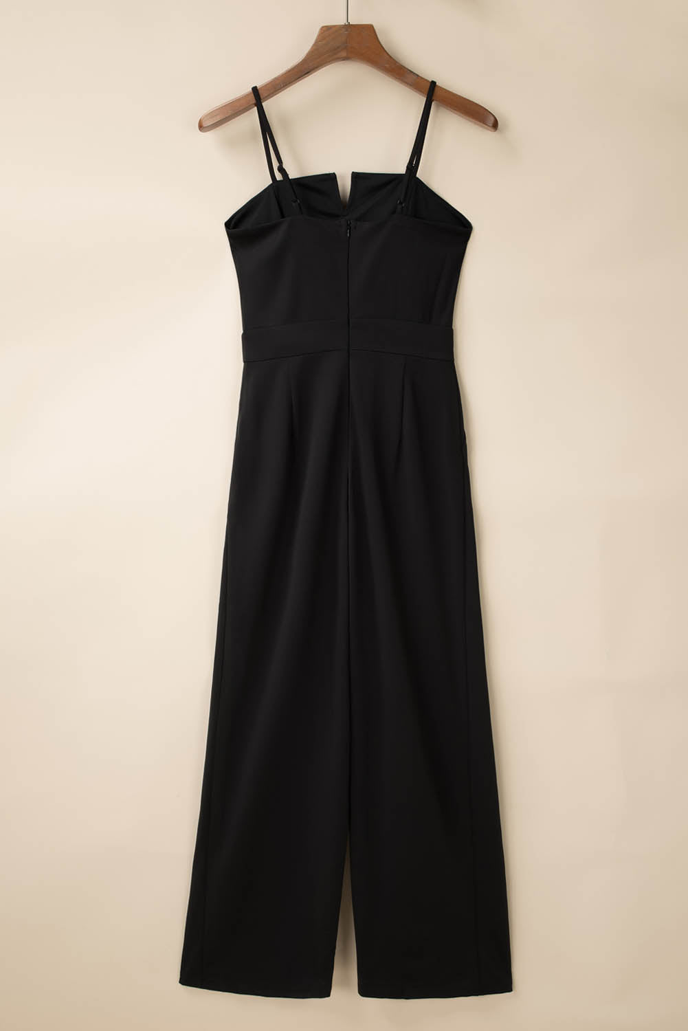 Black Spaghetti Straps Slit Leg Jumpsuit with Pockets - Premium Bottoms from Momma Done Gone Crafty- Just $47.94! Shop now at Momma Done Gone Crafty