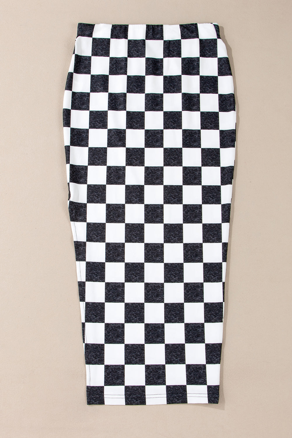 White Checkered Print Side Slit High Waist Midi Skirt - Premium Bottoms/Skirts & Petticoat from Momma Done Gone Crafty- Just $9.60! Shop now at Momma Done Gone Crafty
