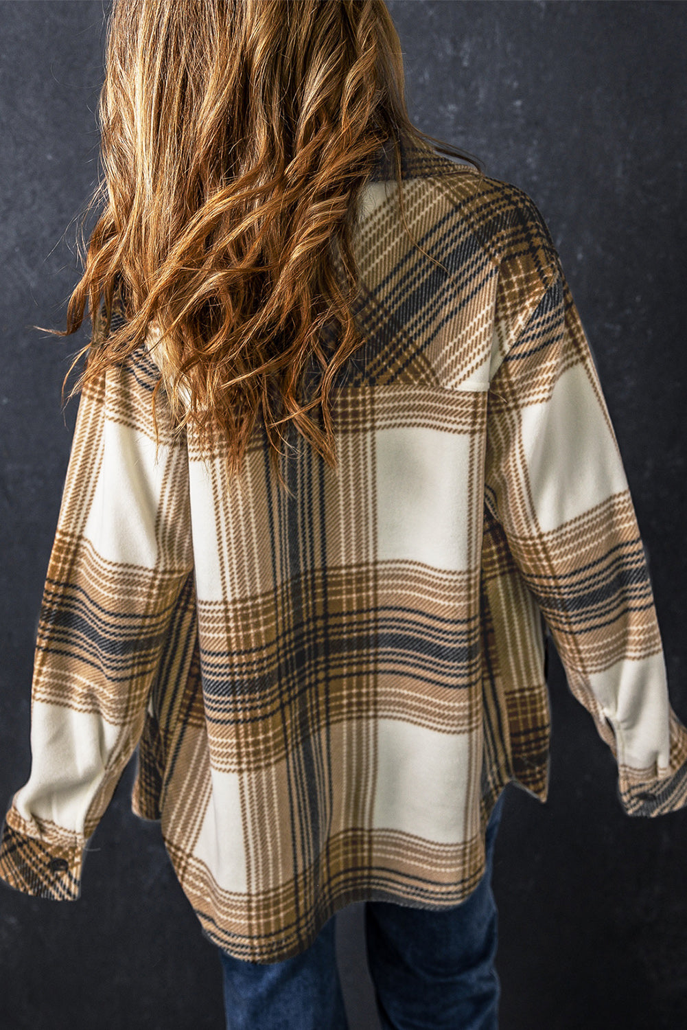 Multicolour Plaid Print Flap Pocket Button Up Shacket - Premium Outerwear/Jackets from Ashes 2 Wildflowers Boutique, LLC- Just $36.45! Shop now at Ashes 2 Wildflowers Boutique, LLC