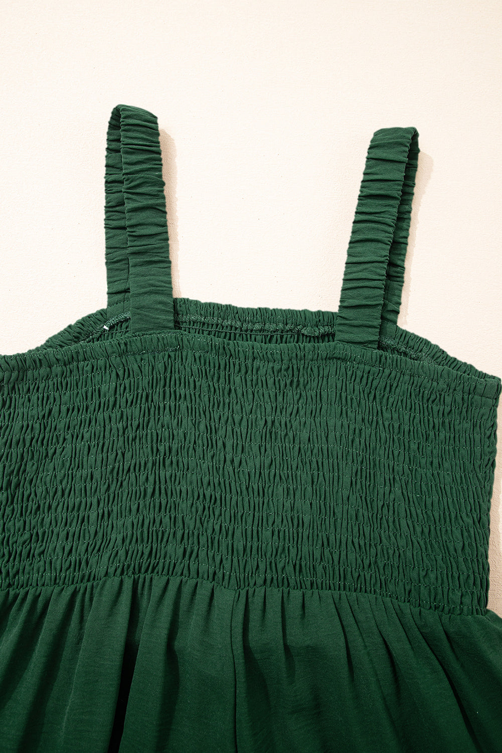 Green Smocked Sleeveless Wide Leg Jumpsuit with Pockets - Premium Bottoms/Jumpsuits & Rompers from Ashes 2 Wildflowers Boutique, LLC- Just $25.50! Shop now at Ashes 2 Wildflowers Boutique, LLC