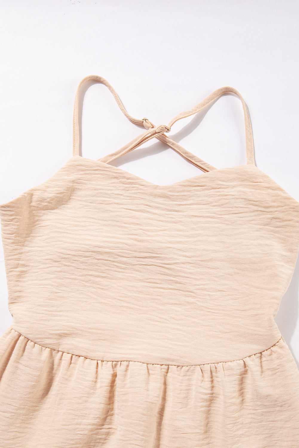 Oatmeal Crossover Backless Bodice Tiered Maxi Dress - Premium Dresses/Maxi Dresses from Ashes 2 Wildflowers Boutique, LLC- Just $30.90! Shop now at Ashes 2 Wildflowers Boutique, LLC