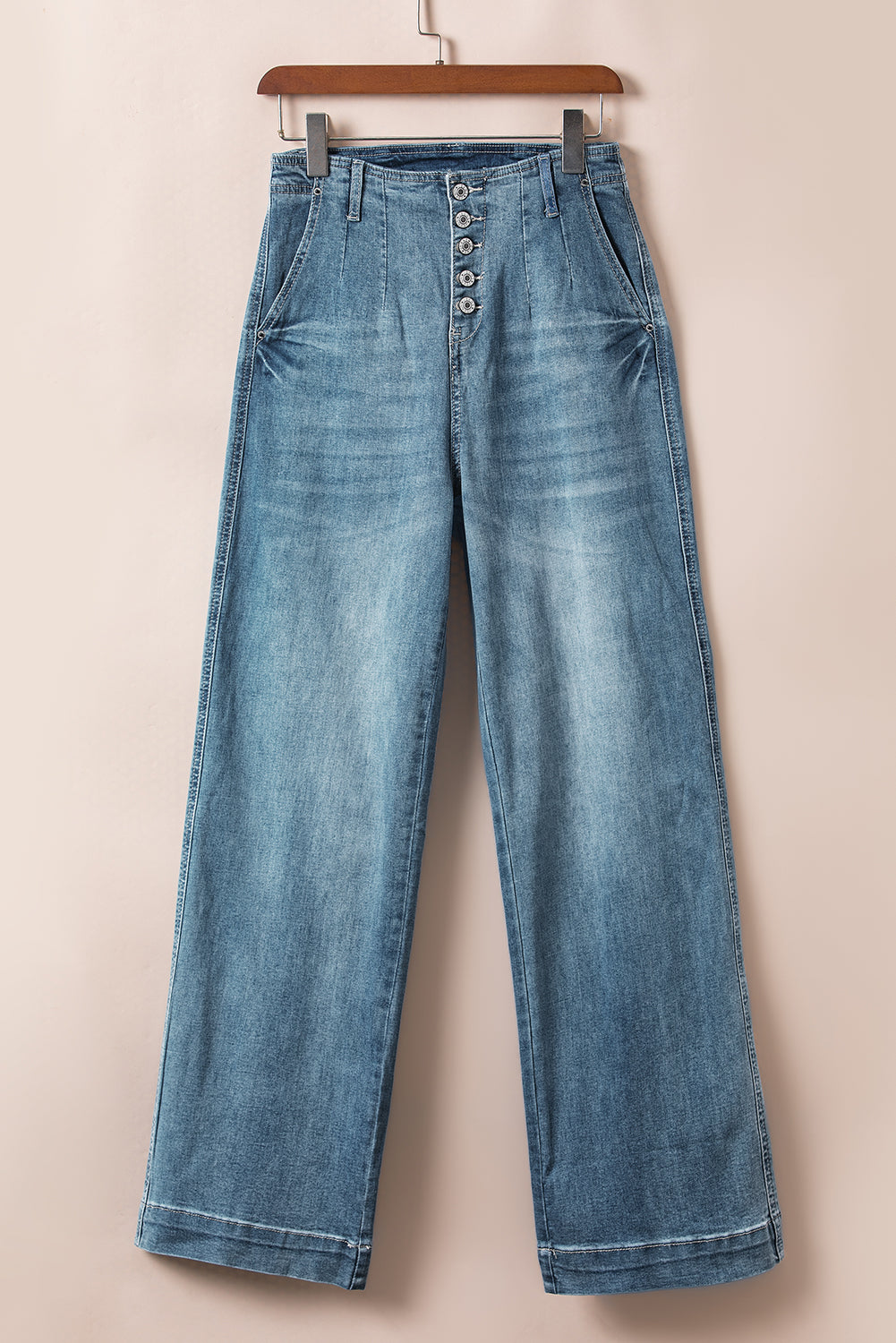 Dusk Blue Multi Buttons Medium Wash Straight Loose Leg Jeans - Premium Bottoms/Jeans from Ashes 2 Wildflowers Boutique, LLC- Just $54.99! Shop now at Ashes 2 Wildflowers Boutique, LLC