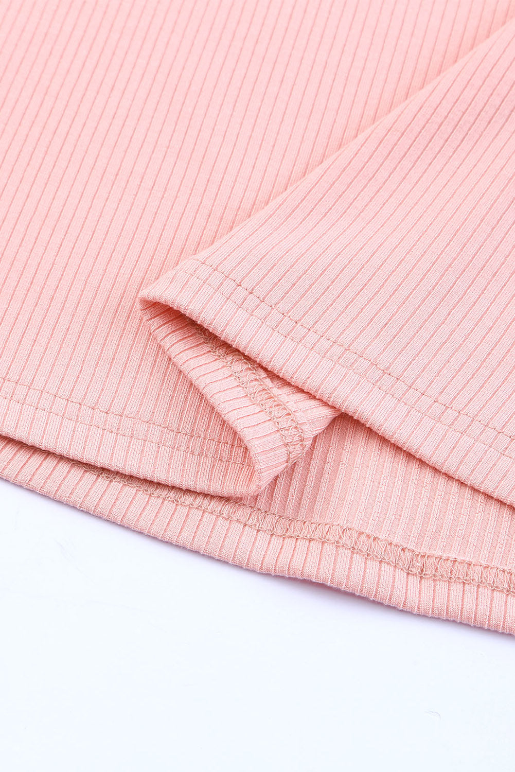Pink Dotty Mesh Ruffle Sleeve Ribbed Knit Top - Premium Tops from Ashes 2 Wildflowers Boutique, LLC- Just $38.99! Shop now at Ashes 2 Wildflowers Boutique, LLC