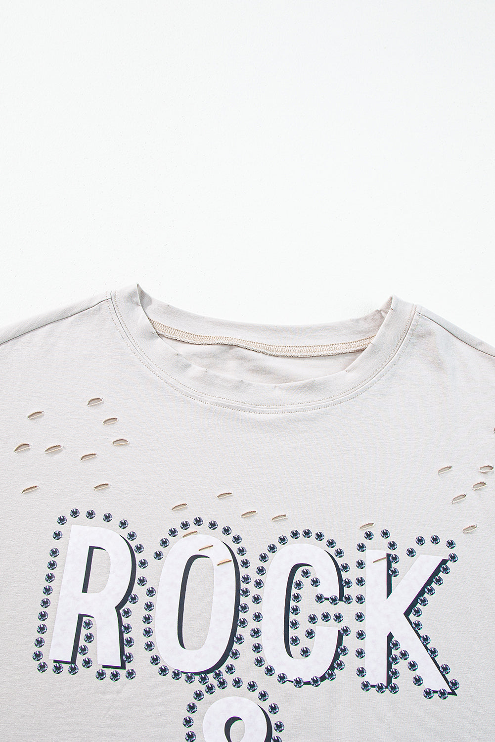 Gray Rock & Roll Graphic Distressed Vintage Tee - Premium Tops/Tops & Tees from Momma Done Gone Crafty- Just $29.99! Shop now at Momma Done Gone Crafty