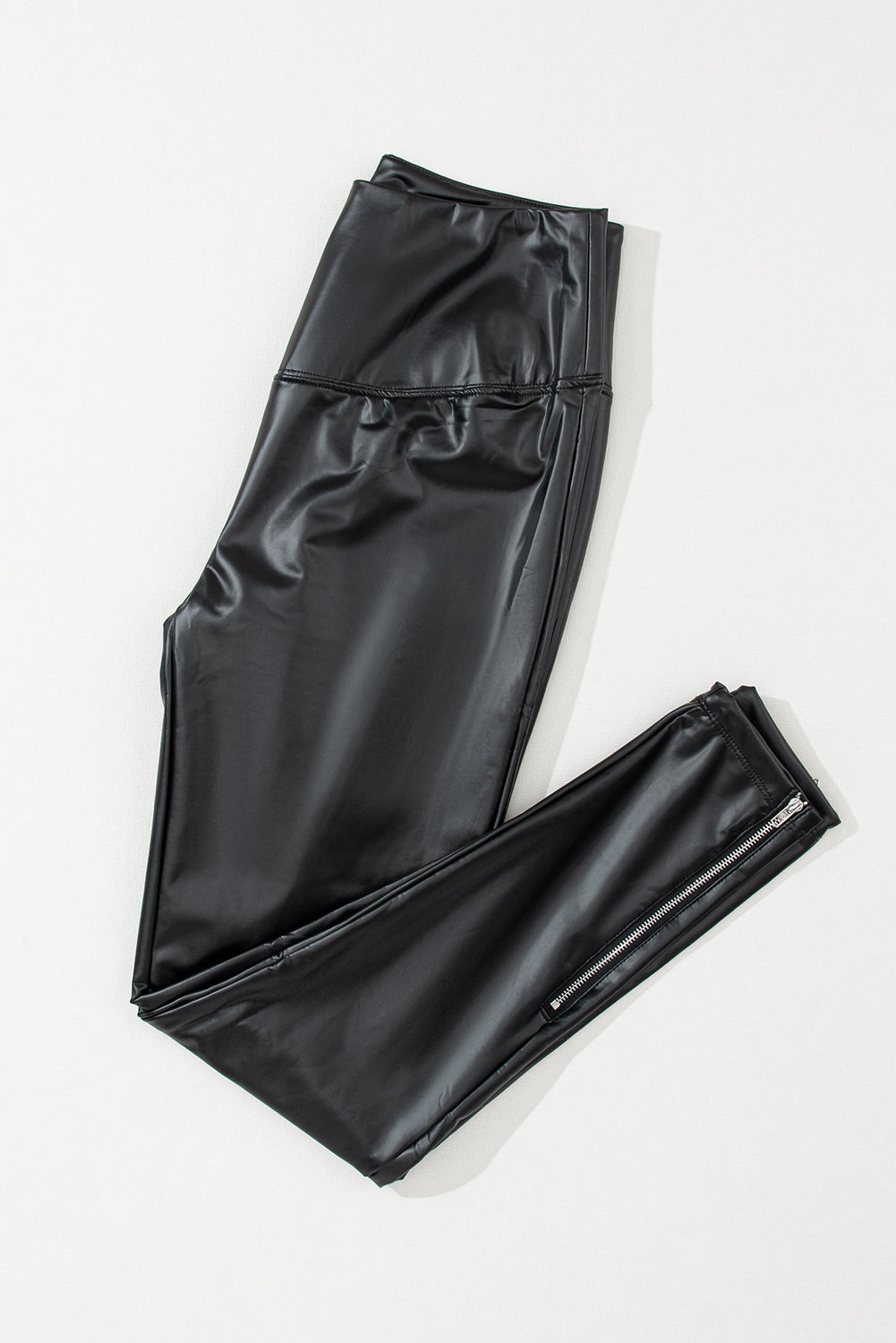 Black Faux Leather Zipped Detail Leggings - Premium Bottoms/Leggings from Ashes 2 Wildflowers Boutique, LLC- Just $27.51! Shop now at Ashes 2 Wildflowers Boutique, LLC