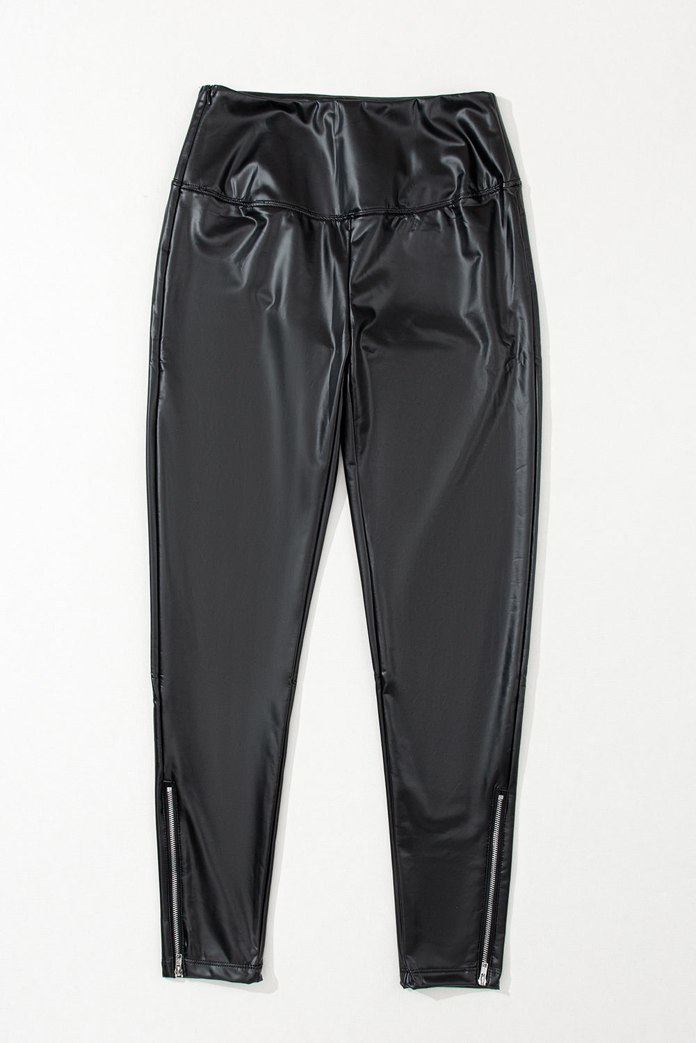 Black Faux Leather Zipped Detail Leggings - Premium Bottoms/Leggings from Ashes 2 Wildflowers Boutique, LLC- Just $27.51! Shop now at Ashes 2 Wildflowers Boutique, LLC