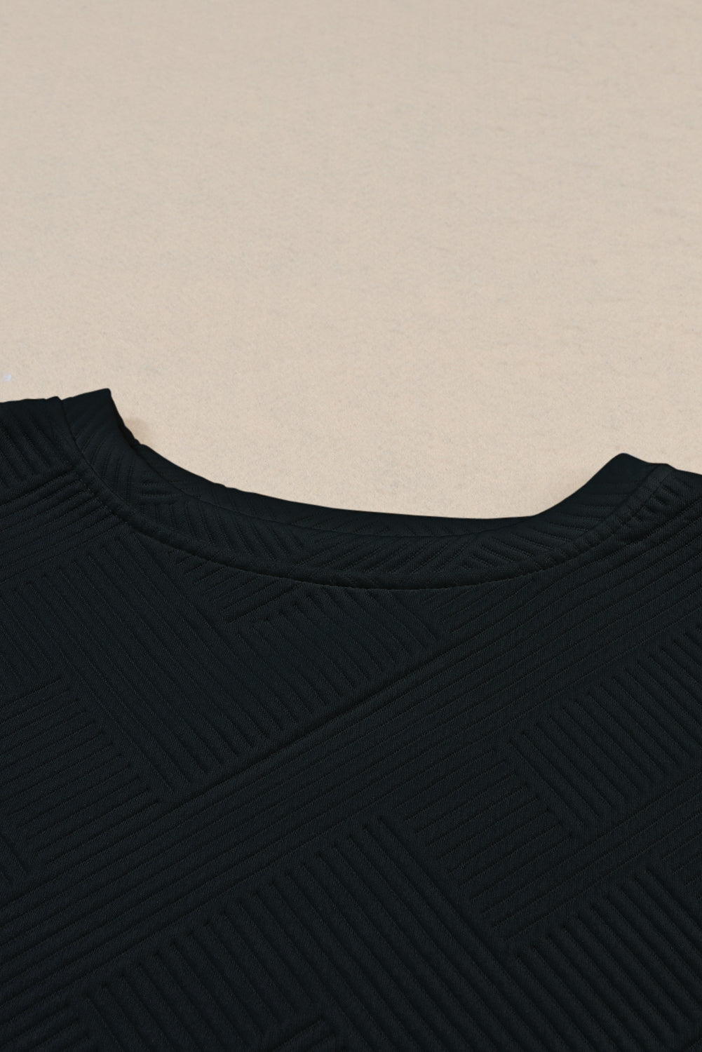 Black Ultra Loose Textured 2pcs Slouchy Outfit - Premium Loungewear from Momma Done Gone Crafty- Just $36.60! Shop now at Momma Done Gone Crafty