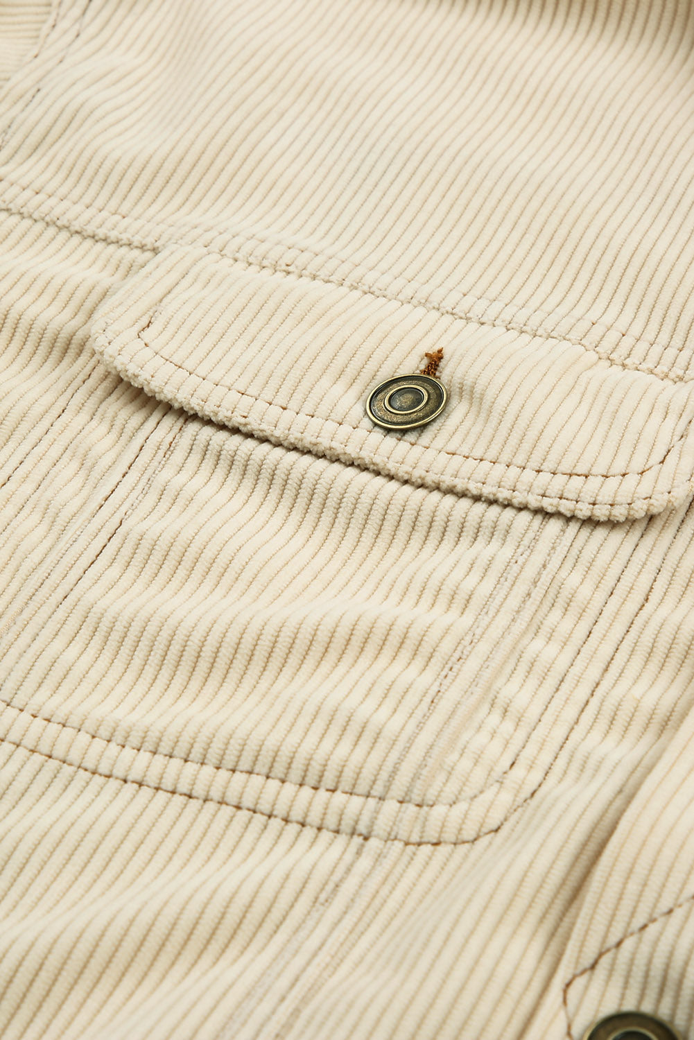 Button Up Pockets Striped Color Block Corduroy Jacket - Premium Outerwear from Momma Done Gone Crafty- Just $56.94! Shop now at Momma Done Gone Crafty