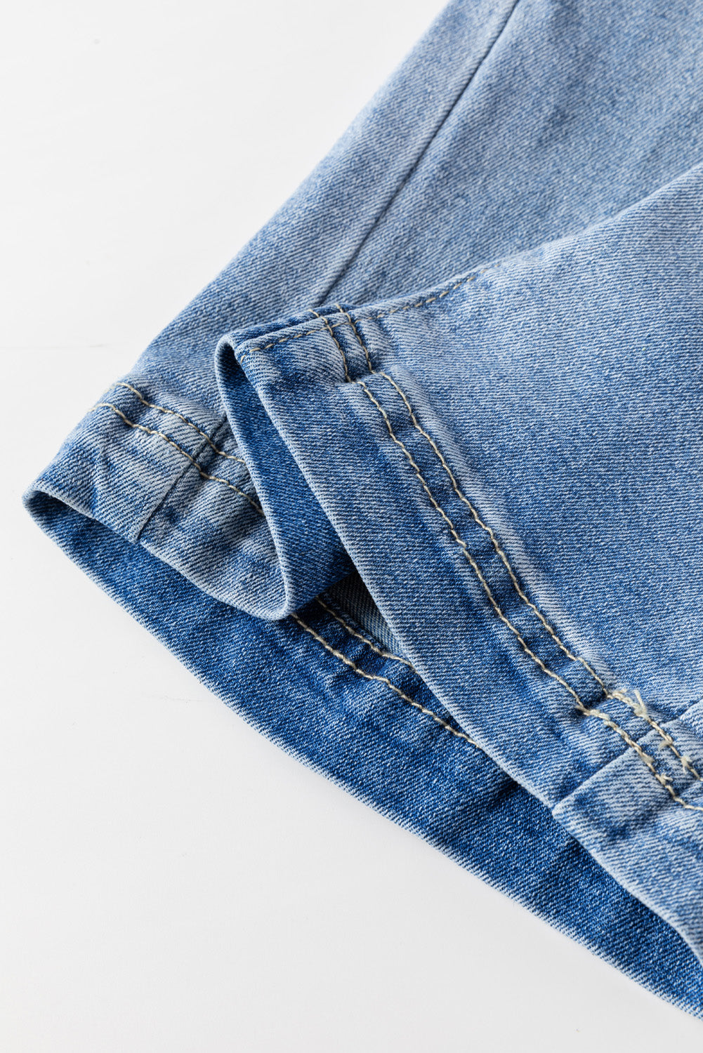 Light Blue Fly Button Exposed Seam Patched Pocket Flare Jeans - Premium Bottoms/Jeans from Ashes 2 Wildflowers Boutique, LLC- Just $36.63! Shop now at Ashes 2 Wildflowers Boutique, LLC