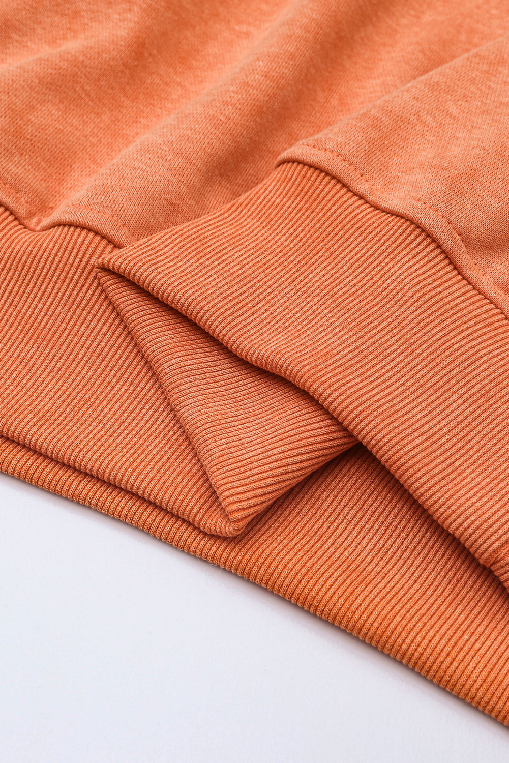 Orange Drop Shoulder Crew Neck Pullover Sweatshirt - Premium Tops from Momma Done Gone Crafty- Just $41.94! Shop now at Momma Done Gone Crafty